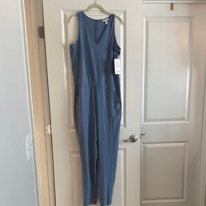 Athleta Steel Blue Sleeveless Jumpsuit